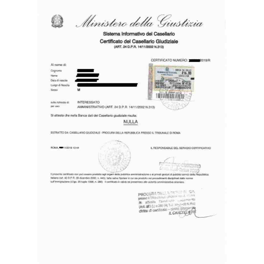 Traduzione certificata di un casellario giudiziale – Traduzione giurata per procedimenti legali e amministrativi in Italia